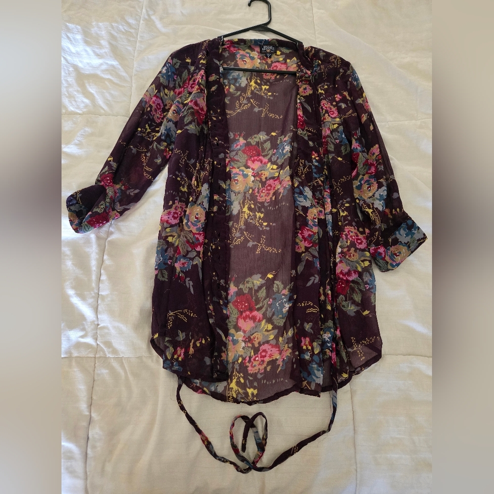 Burgundy floral top